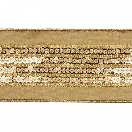 Новогоднее украшение "Лента с золотой отделкой" 33166